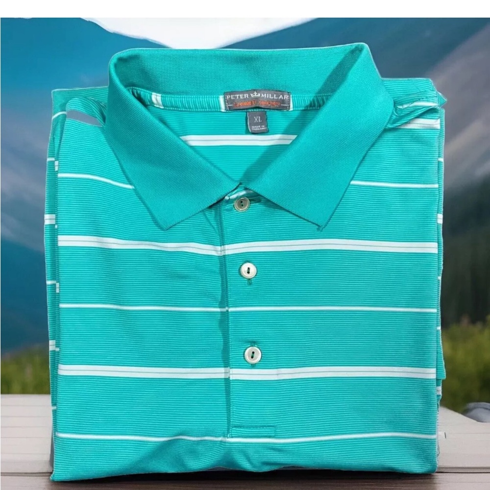 Peter Millar Summer Comfort Golf Polo Men Performance Nationwide Memorial Tour